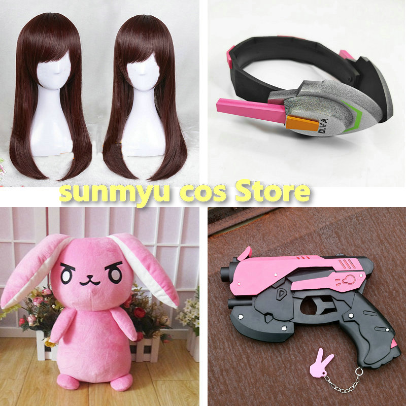 Dva Cosplay Prop - D.VA Cosplay-Requisiten, Kopfbedeckung, Waffenrequisite, Kaninchen für
