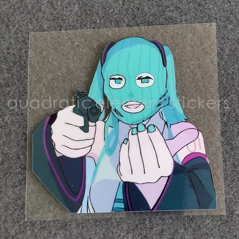 Cosplay Prop Diy - Miku Motorrad-Aufkleber, wasserfest, für Elektroautos, Cartoon-Zwiebel,