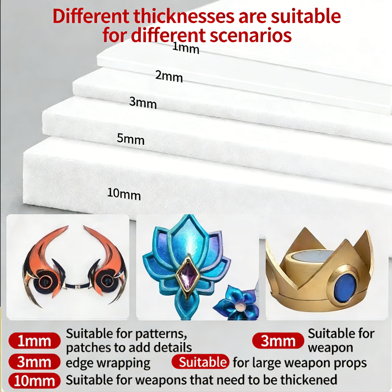Cosplay Prop Foam Board - EVA-Schaumstoffplattenmaterial für DIY-Bastelarbeiten, Cosplay-Requisiten, Kostüme, Schaumstoffplatten-Verpackungseinlagen,
