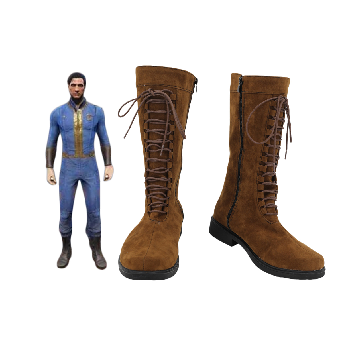 Fallout Cosplay Prop - Fallout 4. Trespassungsanzug, Cosplay-Schuhe, passender Overall,