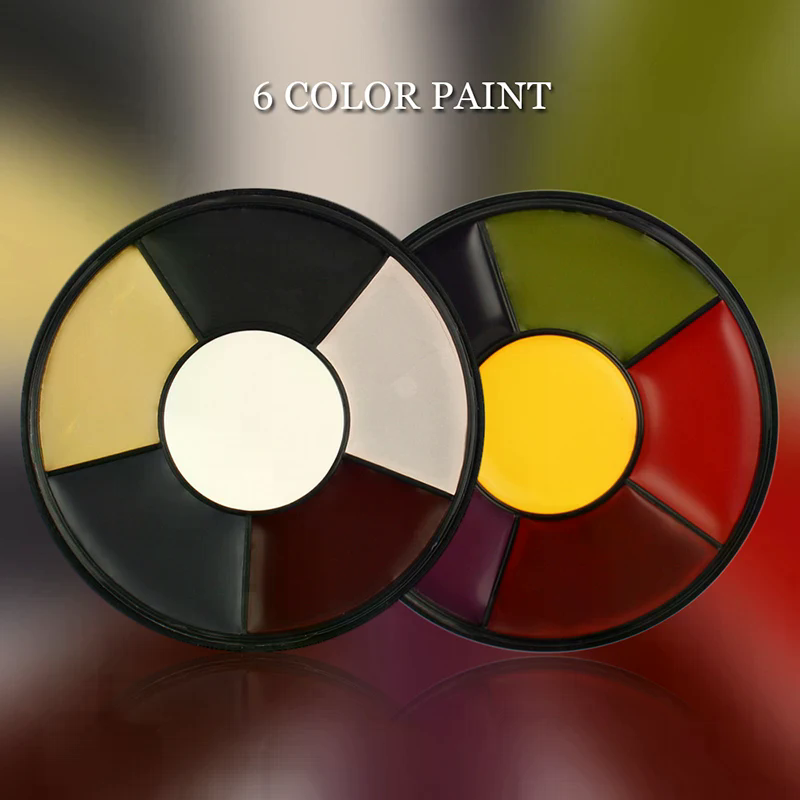 Cosplay Prop Painting - 6-farbige wasserlösliche Gesichts- und Körperbemalungspalette, ungiftig,