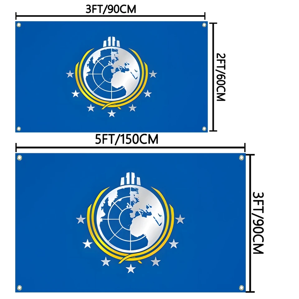 Super Earth Flag Helldivers 3x – Fallout Cosplay Prop Bewertung und Preis